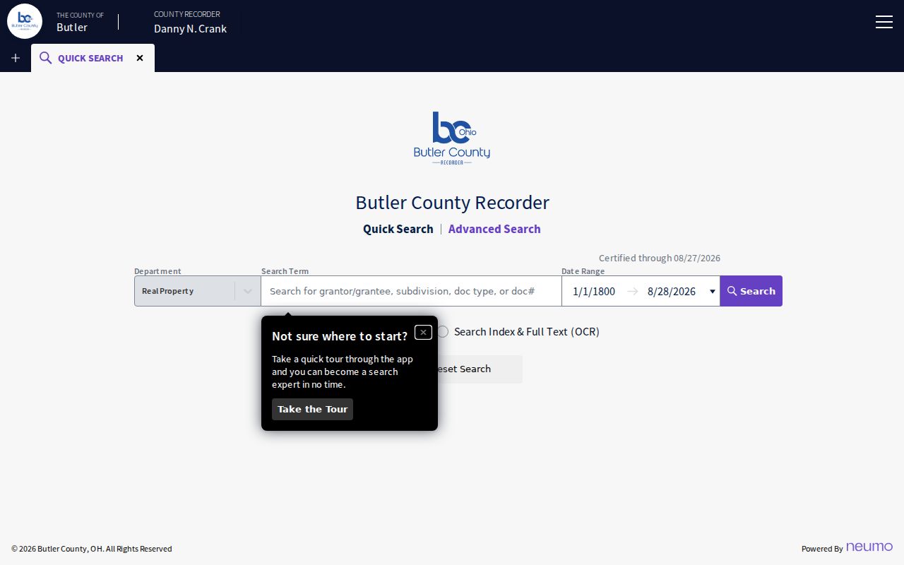 West Chester Township residents directory Butler County Recorder search